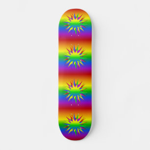 Regnbåge Burst-skateboard Skateboard Bräda 20,5 Cm