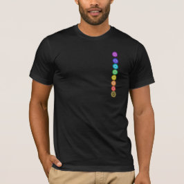 *~* Regnbåge Chakra Symbols Watercolor Om Black T Shirt