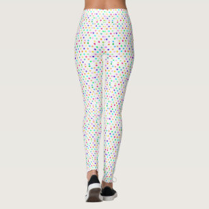 Regnbåge Confetti polka dots-balkar Leggings