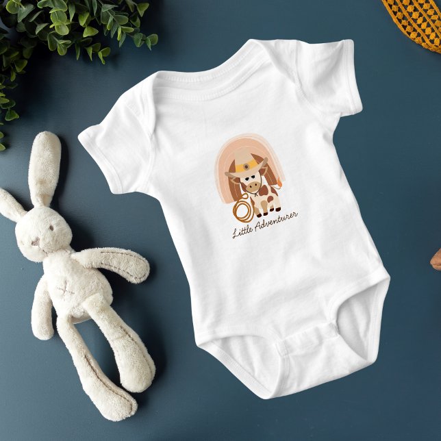 Regnbåge Cowboy Little Aaventurer Bodysuits  T Shirt (Skapare uppladdad)
