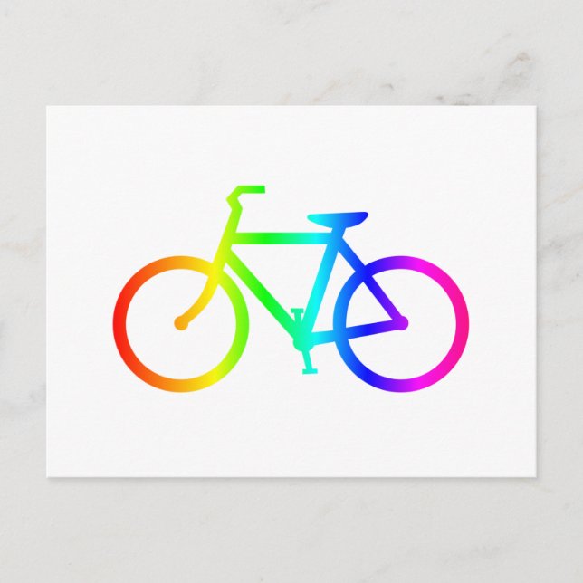 Regnbåge cykel 4 vykort (Framsida)