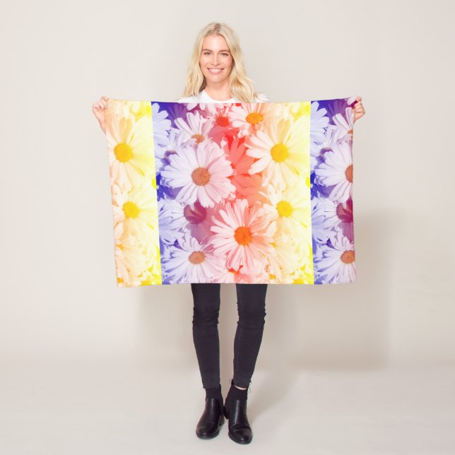 Regnbåge Daisy Fleecefilt (På plats)