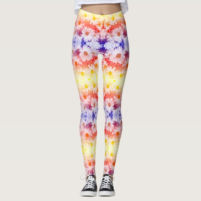 Regnbåge Daisy Leggings (Framsida)