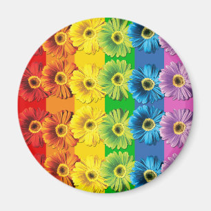 Regnbåge Daisy Magnet