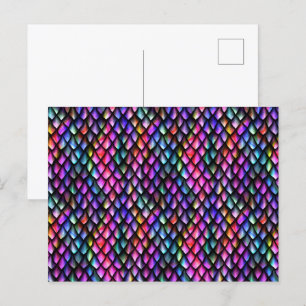 Regnbåge Dragon Scales vycard Vykort