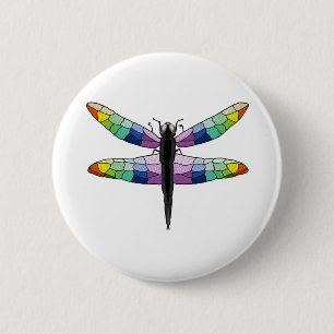 Regnbåge Dragonfly Knapp