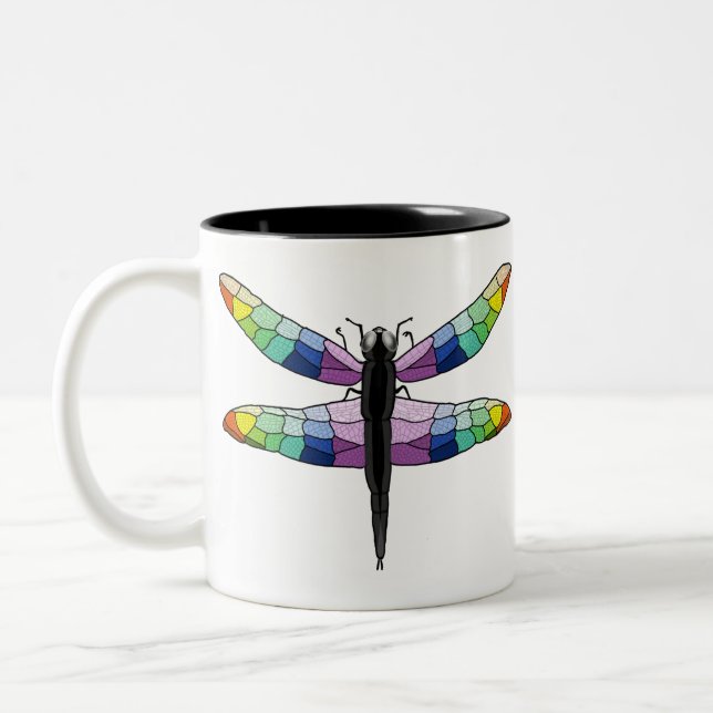 Regnbåge Dragonfly Mugg (Vänster)