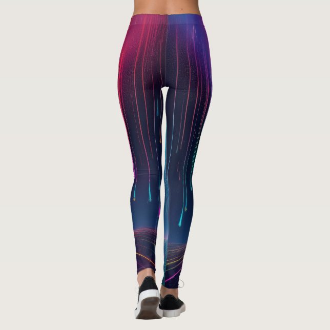 Regnbåge Drip Resa Leggings (Baksida)