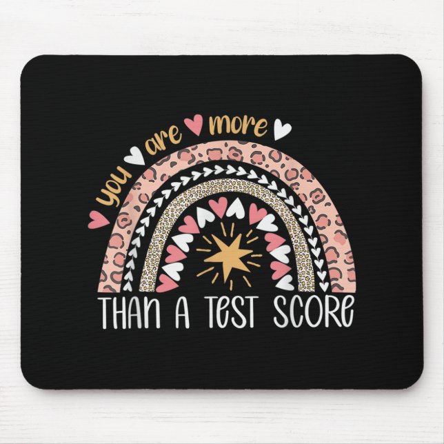 Regnbåge Du är mer än en testdag Musmatta (Framsidan)