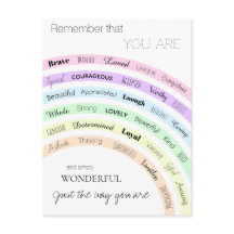 Regnbåge du är underbar positivitetsinriktning