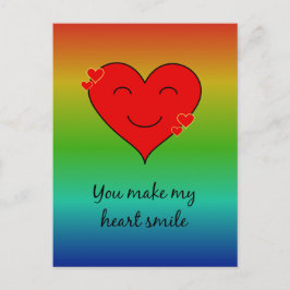 Regnbåge du får mitt hjärta att le postkort vykort