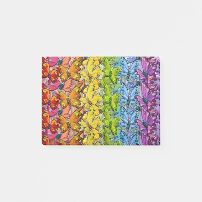 Regnbåge efter Butterflies Post-it Block (Framsida)