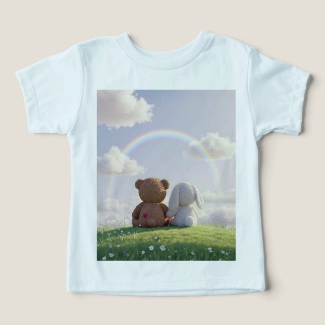 Regnbåge efter regnet t shirt (Design Framsida)