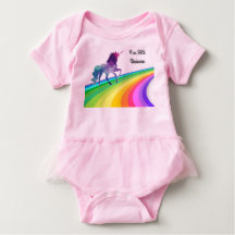 Regnbåge Enhörning - Baby tutu-bodysuit