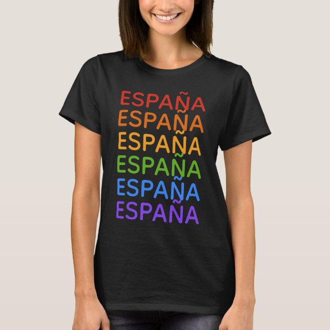 Regnbåge España Spanien skjortor och jacka Tee Shirt (Framsida)