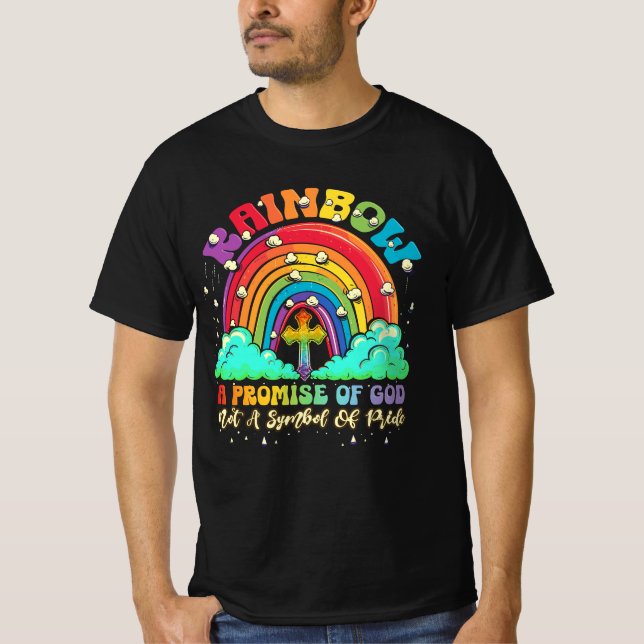 Regnbåge ett Guds löfte, inte en symbol för Pridet T Shirt (Framsida)