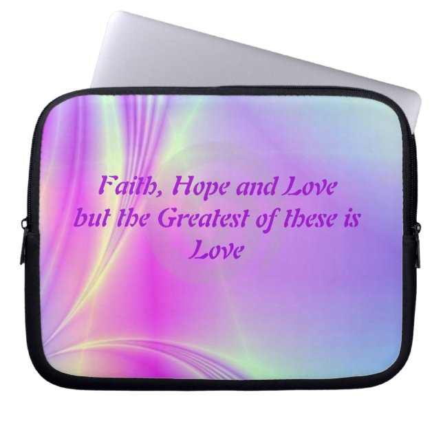 Regnbåge Faith Laptop sleeve (Framsidan)