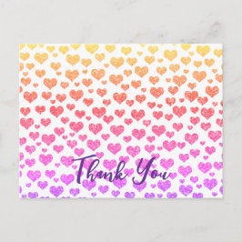 Regnbåge Falskt Glitter Hjärtan Ljus Färgrik Anpas Vykort