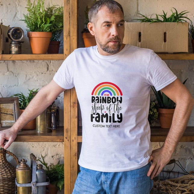 REGNBÅGE FÅR AV FAMILJEN ROLIG HBTQ T SHIRT (Skapare uppladdad)
