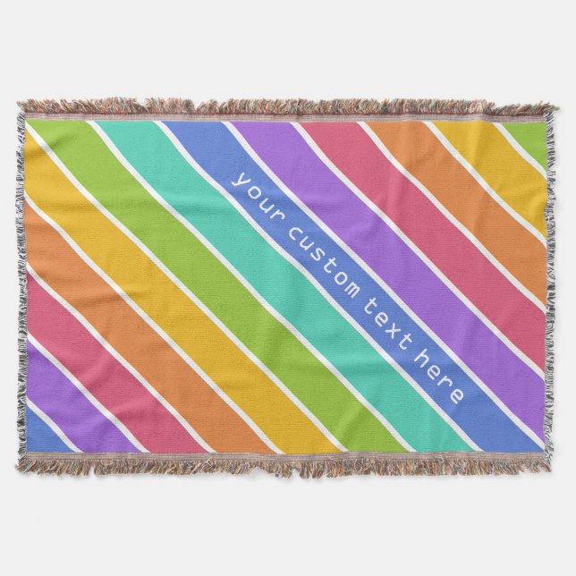 Regnbåge Färg anpassningsbar-filt Filt (Framsidan)