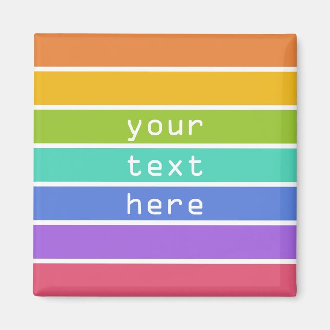 Regnbåge Färg anpassningsbar magnet (Framsidan)