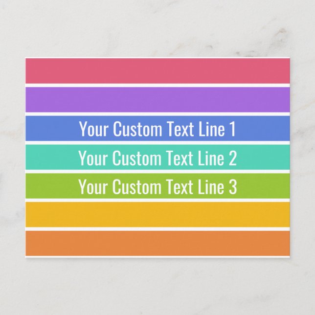Regnbåge Färg anpassningsbar vykort (Framsida)