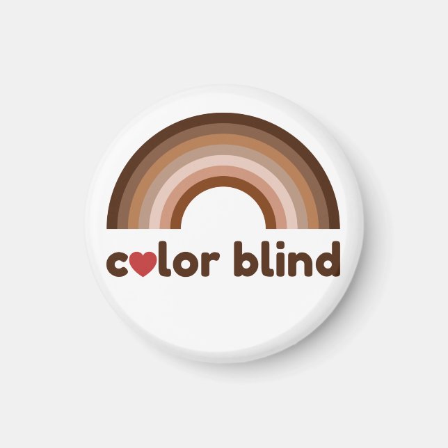 regnbåge färg blind kärlek magnet (Framsidan)