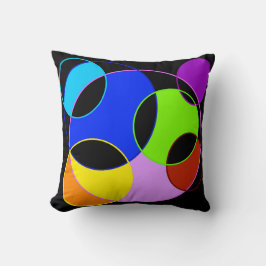 Regnbåge färg cirklers utformning kudde