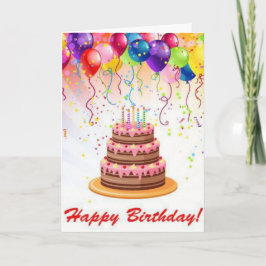 Regnbåge Färg Fireworks-födelsedagskort Kort