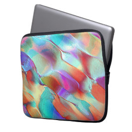 Regnbåge färg i virtuella sten laptop fodral