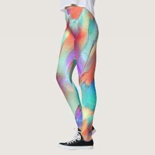 Regnbåge färg i virtuella sten leggings