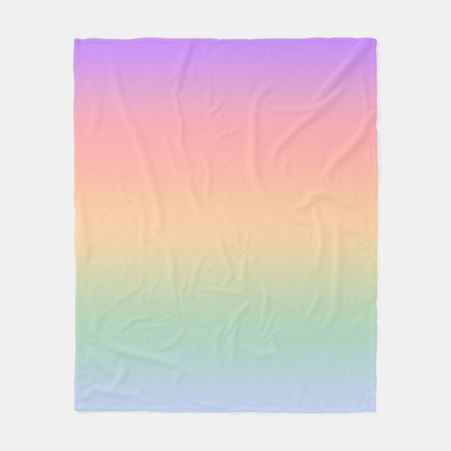 Regnbåge färg-övertoningsbakgrund fleecefilt (Framsidan)