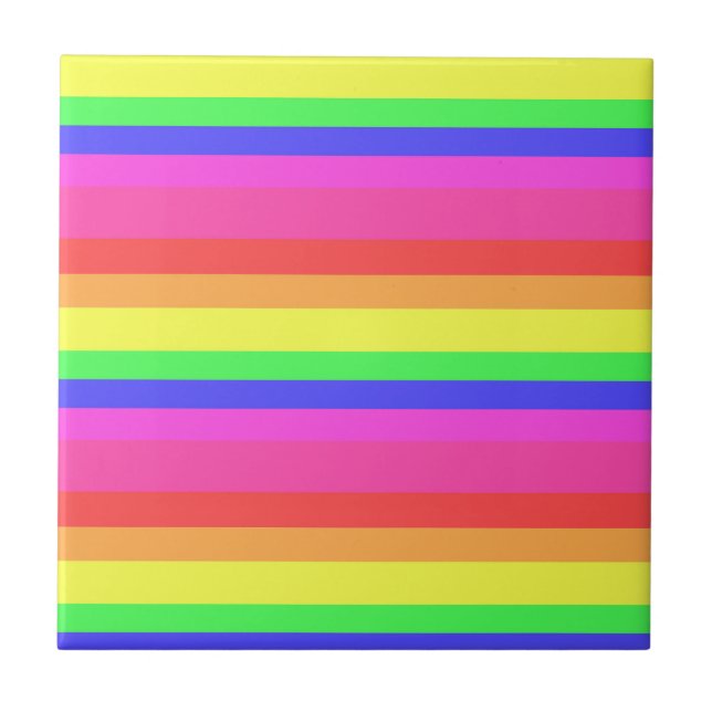 Regnbåge Färg Spectrum Rand Design Kakelplatta (Framsidan)