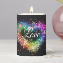 Regnbåge färg sprejfärg som gnidar glitter hjärta