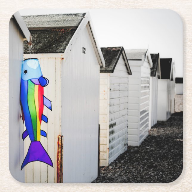 Regnbåge färgad drake underlägg papper kvadrat (Framsidan)