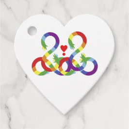 Regnbåge, färgad händer gåvor etiketter