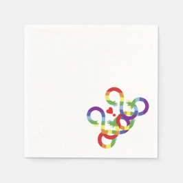 Regnbåge, färgad händer pappersservett