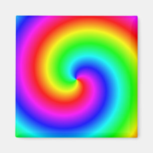 Regnbåge-färgad lutningspiral magnet