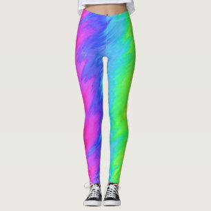 Regnbåge Färger Lodrät Rand tryckfärg Leggings