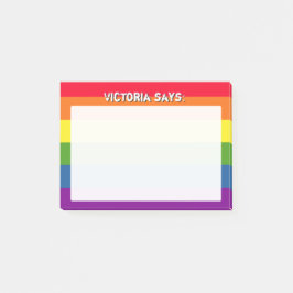 Regnbåge Färger med Anpassningsbar Post-it Block