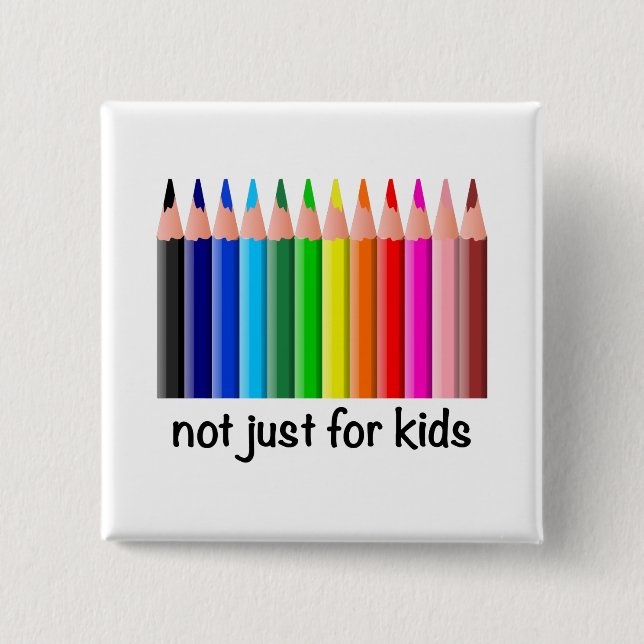 Regnbåge, Färgpennor, inte bara För barn Knapp (Framsida)