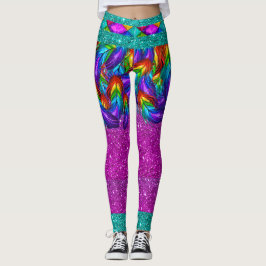 Regnbåge Feathers 2 Pop Mode Leggings
