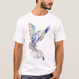 Regnbåge fenix en t shirt