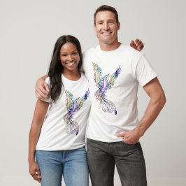 Regnbåge fenix en t shirt