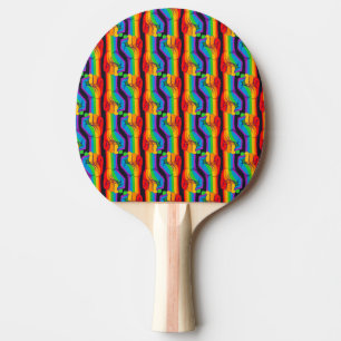 Regnbåge Fist Mönster Pingisracket