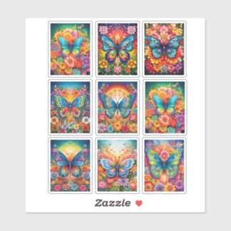 Regnbåge Fjäril Vinyl dekal