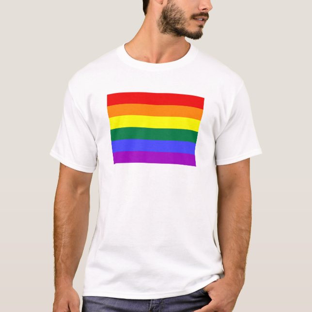 Regnbåge Flagga Gay pride T Shirt (Framsida)