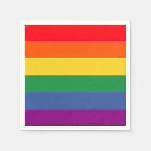 Regnbåge flagga lgbtq enkel design pappersservett