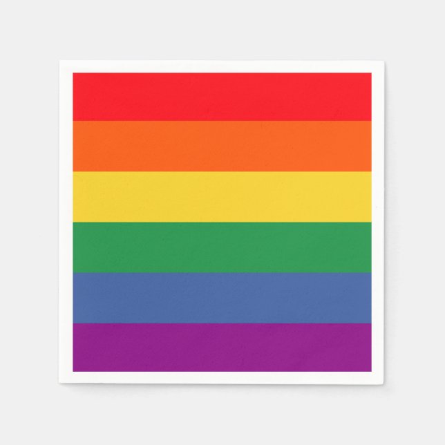 Regnbåge flagga lgbtq enkel design pappersservett (Framsidan)