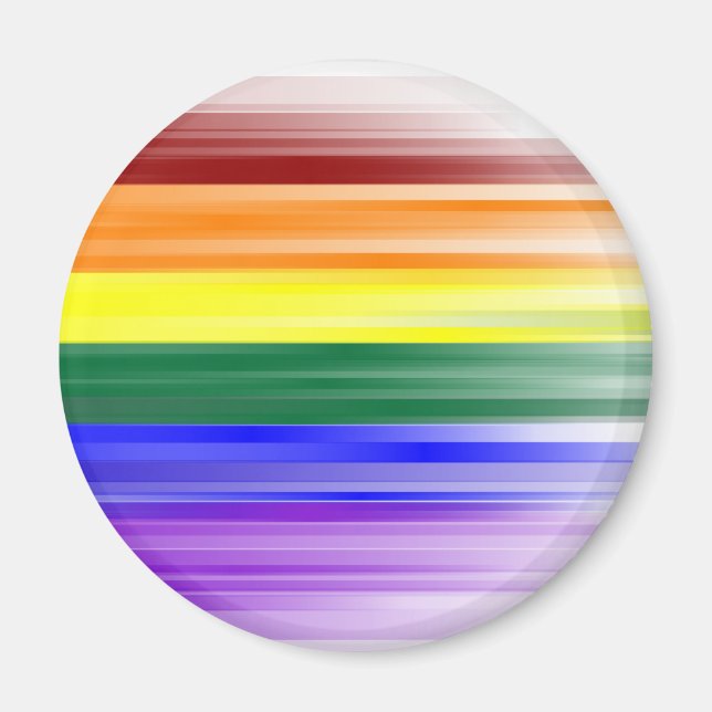 Regnbåge Flagga Magnet (runda) (Framsidan)
